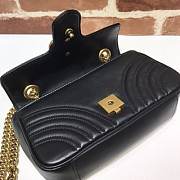 GUCCI GG Marmont Matelassé Mini Bag (Black) 446744  - 5
