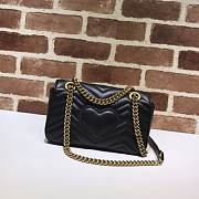 GUCCI GG Marmont Matelassé Mini Bag (Black) 446744  - 4