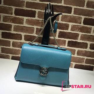 GUCCI GG Interlocking Chain Shoulder Bag (Tibetan Blue) 510306  - 1