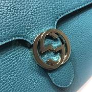 GUCCI GG Interlocking Chain Shoulder Bag (Tibetan Blue) 510306  - 2