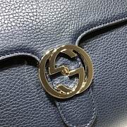 GUCCI GG Interlocking Chain Shoulder Bag (Dark Blue) 510306  - 2