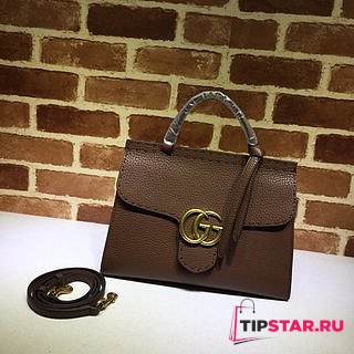 GUCCI Small Messenger Bag With Double G (Brown) 421890  - 1