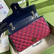 GUCCI GG Marmont Multicolour Small Shoulder Bag (Red Color Block Canvas) 443497 - 4