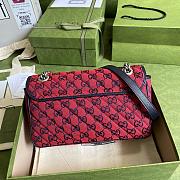GUCCI GG Marmont Multicolour Small Shoulder Bag (Red Canvas) 443497  - 5