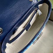 GUCCI GG Marmont Multicolour Small Shoulder Bag (Blue Canvas) 443497  - 5
