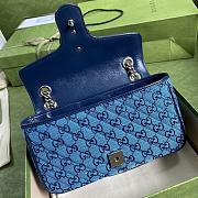 GUCCI GG Marmont Multicolour Small Shoulder Bag (Blue Canvas) 443497  - 3