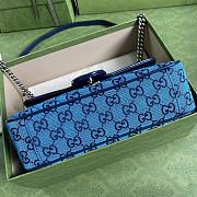 GUCCI GG Marmont Multicolour Small Shoulder Bag (Blue Canvas) 443497  - 2