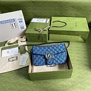 GUCCI GG Marmont Multicolour Small Shoulder Bag (Blue Canvas) 443497  - 1