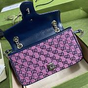 GUCCI GG Marmont Multicolour Small Shoulder Bag (Pink and Blue Canvas) 443497  - 5