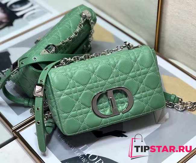 Dior Small Caro Bag (Lime) Supple Cannage Calfskin M9241UWHC_M65H - 1