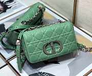 Dior Small Caro Bag (Lime) Supple Cannage Calfskin M9241UWHC_M65H - 1