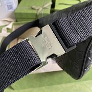 Gucci GG Embossed Belt Bag In Black 645093  - 6