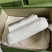 Gucci GG Embossed Belt Bag In White 645093  - 6