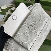 Gucci GG Embossed Belt Bag In White 645093  - 2