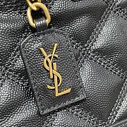 YSL 80's Vanity Bag In Carré-Quilted Grain De Poudre Embossed Leather (Black) 649779  - 2