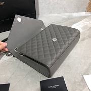 YSL Saint Laurent Dark Grey Leather Medium Envelope Sling Bag 487206  - 2