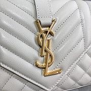 YSL Envelope Medium Bag In Mix Matelassé Grain De Poudre Embossed Leather (White) 528286  - 6