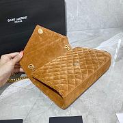 YSL Saint Laurent Suede Envelope Medium Handbag (Brown) 487206 - 3