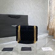 YSL Saint Laurent Suede Envelope Medium Handbag (Black) 487206  - 4