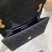 YSL Saint Laurent Suede Envelope Medium Handbag (Black) 487206  - 5
