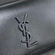 YSL Book Bag Smooth Leather Suede Crossbody Bag (Black_Black) 532756  - 2