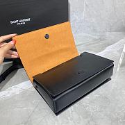 YSL Book Bag Smooth Leather Suede Crossbody Bag (Black_Golden) 532756   - 3