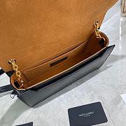 YSL Book Bag Smooth Leather Suede Crossbody Bag (Black_Golden) 532756   - 4