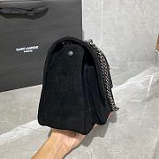 YSL Frosted Suede NIKI Flap Shoulder Bag (Black) 498894  - 2