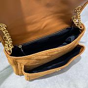 YSL Frosted Suede NIKI Flap Shoulder Bag (Brown) 498894 - 5