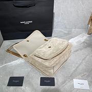 YSL Frosted Suede NIKI Flap Shoulder Bag (Beige) 498894  - 5