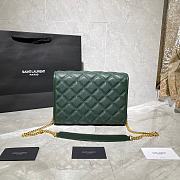 YSL Becky Diamond-Quilted Lambskin Chain Bag (Green) 629246 - 4
