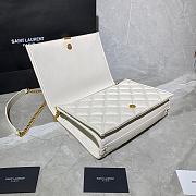YSL Becky Diamond-Quilted Lambskin Chain Bag (White) 629246 - 5