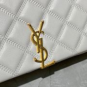 YSL Becky Diamond-Quilted Lambskin Chain Bag (White) 629246 - 2