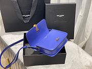 YSL Solferino Small Satchel In Box Saint Laurent Leather (Electric Blue)19cm 634306  - 5