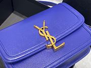 YSL Solferino Small Satchel In Box Saint Laurent Leather (Electric Blue)19cm 634306  - 3