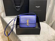 YSL Solferino Small Satchel In Box Saint Laurent Leather (Electric Blue)19cm 634306  - 1