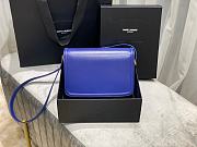 YSL Solferino Medium Satchel In Box Saint Laurent Leather (Electric Blue)23cm 634305 - 4