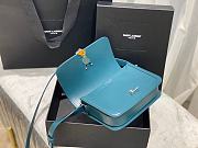 YSL Solferino Small Satchel In Box Saint Laurent Leather (Turquoise Green)19cm 634306  - 5