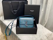 YSL Solferino Small Satchel In Box Saint Laurent Leather (Turquoise Green)19cm 634306  - 1