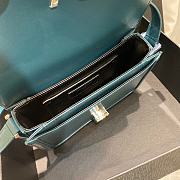 YSL Solferino Small Satchel In Box Saint Laurent Leather (Turquoise Green)19cm 634306  - 2