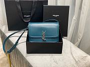 YSL Solferino Medium Satchel In Box Saint Laurent Leather (Turquoise Green)23cm 634305  - 1
