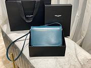 YSL Solferino Medium Satchel In Box Saint Laurent Leather (Turquoise Green)23cm 634305  - 4