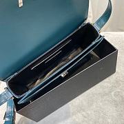 YSL Solferino Medium Satchel In Box Saint Laurent Leather (Turquoise Green)23cm 634305  - 2