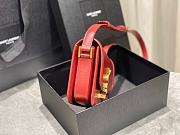YSL Solferino Small Satchel In Box Saint Laurent Leather (Red)19cm 634306  - 6