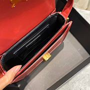 YSL Solferino Small Satchel In Box Saint Laurent Leather (Red)19cm 634306  - 4