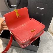 YSL Solferino Small Satchel In Box Saint Laurent Leather (Red)19cm 634306  - 3