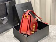 YSL Solferino Medium Satchel In Box Saint Laurent Leather (Red)23cm 634305 - 6