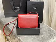 YSL Solferino Medium Satchel In Box Saint Laurent Leather (Red)23cm 634305 - 5