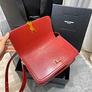 YSL Solferino Medium Satchel In Box Saint Laurent Leather (Red)23cm 634305 - 2