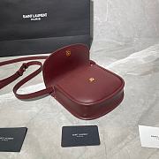 YSL Kaia Small Satchel In Smooth Vintage Leather (Burgundy) 619740  - 5